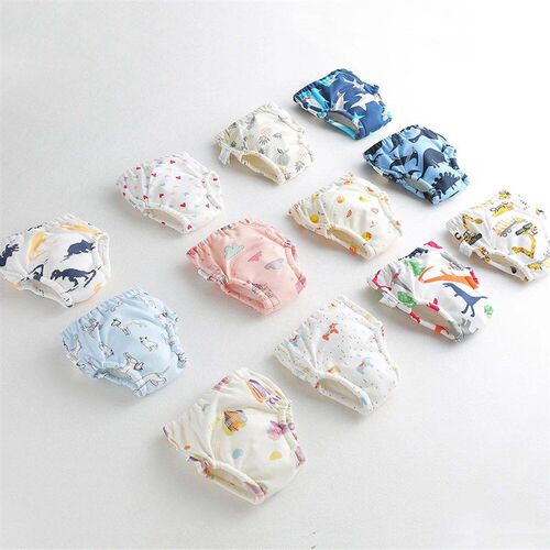 Baby Waterproof Reusable Training Pants Cute Cotton Baby Dia