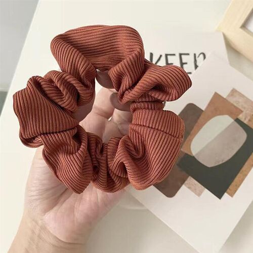 Top Quality Lady Winter Daily Hair Bands Stripe Scrunchies F