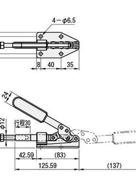 精品 推拉式快速夹具 替代MISUMI米思米 肘夹MC08-1 工装夹钳