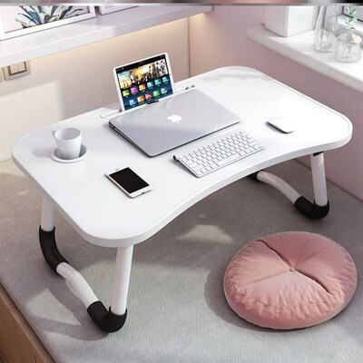 Foldaable notebook student dormitory study table bed desk