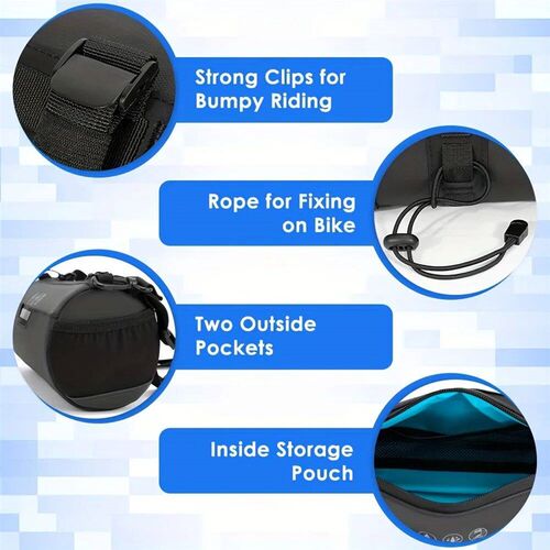 Bike Handlebar Bag Waterproof - Bicycle Handlebar Roll Bag w