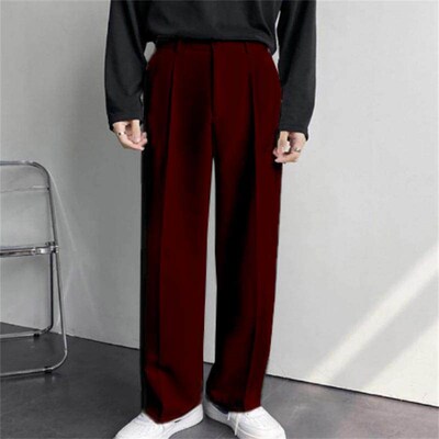 Mens formal slanted pocket straight leg suit