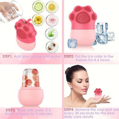 Facial Ice Roller for Skin Care - Reduce Eye Puffiness and M