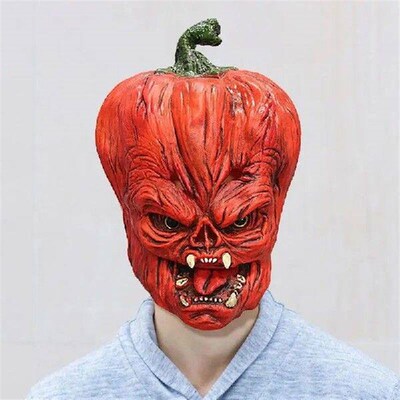 Halloween Face Covering Halloween Cosplay Red Pumpkin Face
