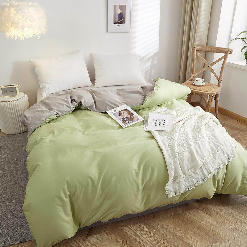 简约纯色全棉被套单件150x200x230cm纯棉被罩1.5单人宿舍床上用品