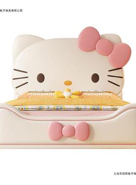 Hellokitty儿童床女孩梦幻公主床儿童房单人床小孩子女童蝴蝶结床