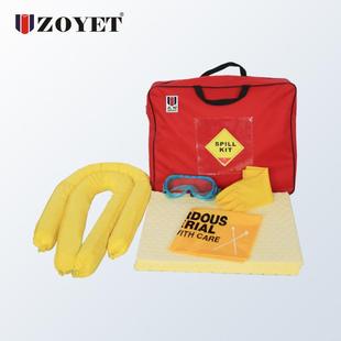 众御吸附套装化学品通用吸油垫索枕白黄灰色防溢吸附桶工业实验室