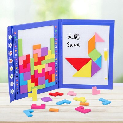 New wooden magnetic puzzle board for early childhood t
