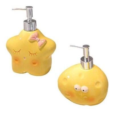 Ceramic Soap Dispenser Lotion Dispenser with Pump Portable