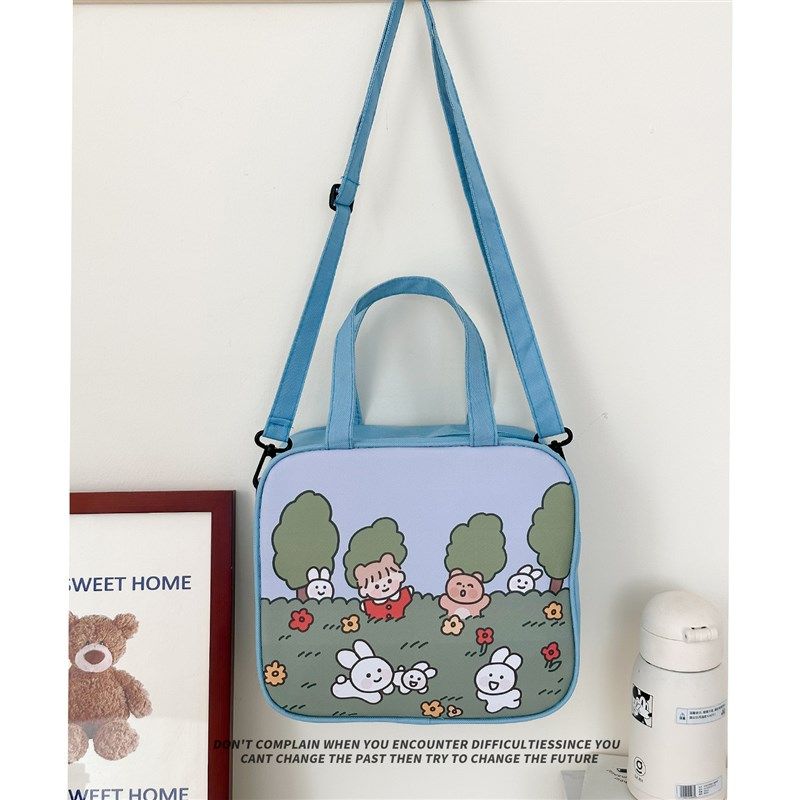 斜挎饭盒包女学生保温铝箔大容量饭盒袋可爱卡通便当包,收纳整理,饭盒袋,淘宝优惠券,粉丝福利购,淘宝优惠卷