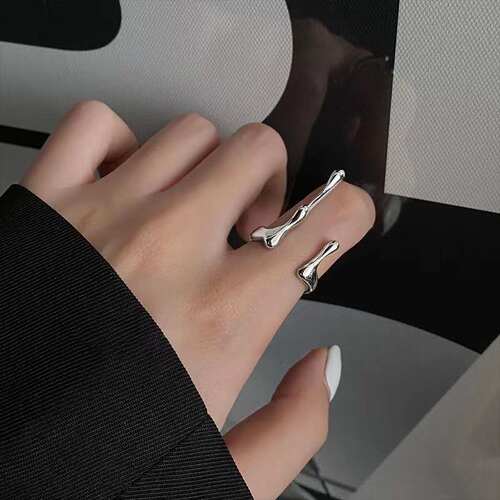2023 New Punk Irregular Liquid Lava Open Rings for Women Vin