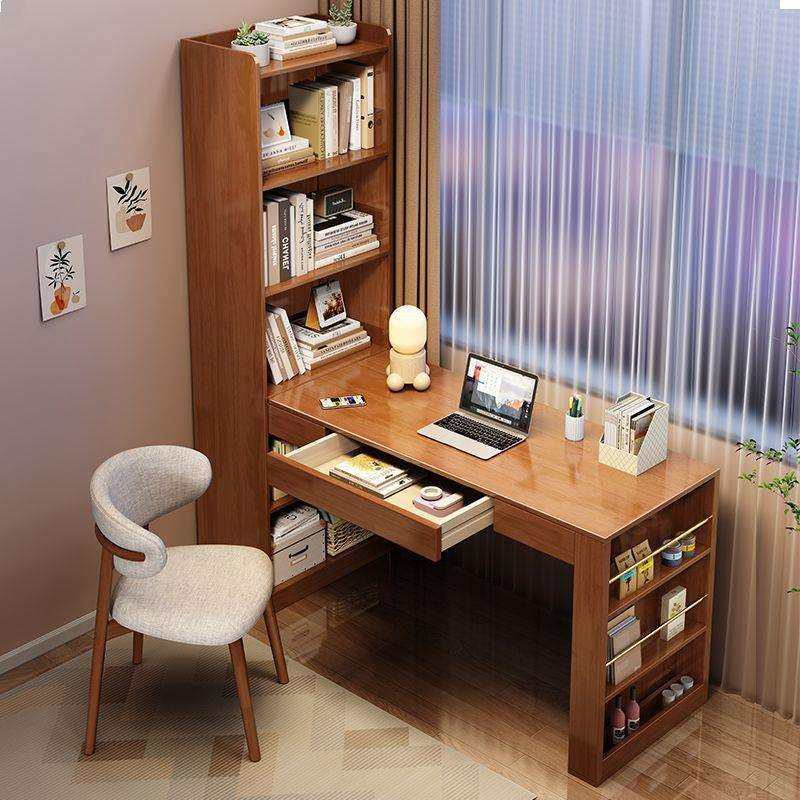 丛良实木书桌带书架一体学生学习桌简约现代家用写字桌卧室电脑桌,鲜花速递/花卉仿真/绿植园艺,割草机/草坪机,淘宝优惠券,粉丝福利购,淘宝优惠卷