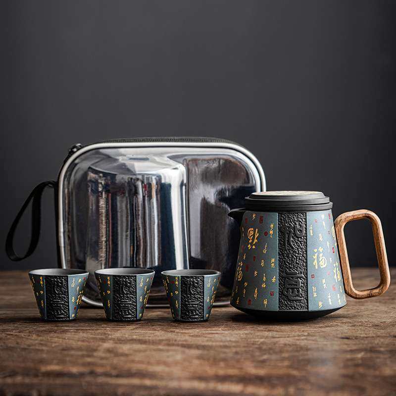 玻璃便携式旅行茶具套装快客杯户外旅游随身茶壶茶杯一壶三杯,3C数码配件,其它配件,淘宝优惠券,粉丝福利购,淘宝优惠卷