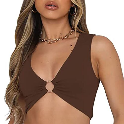 Sreet Fashion Womens Polyester Slant Shoulder Slim-fit Smal