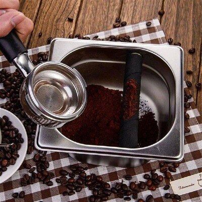 1 Piece Capacity Coffee Grounds Bucket Stainless Steel Milk