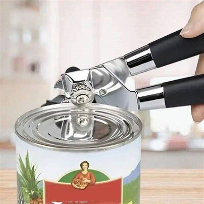 Handheld Can Opener Hand Crank Can Opener Rubber-coated