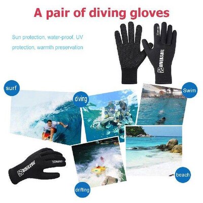 3mm Five Finger Dive Gloves Anti Slip Neoprene Gloves UV