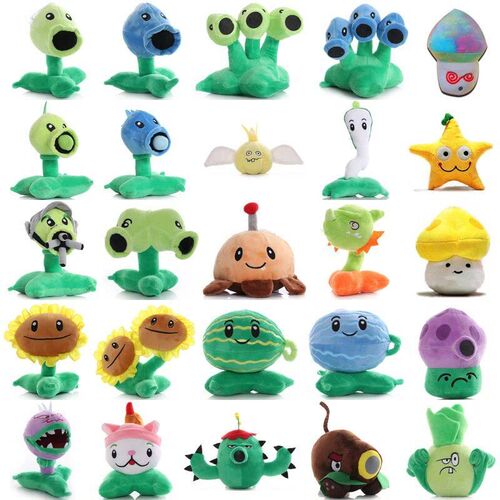 3pcs Plants vs Zombies Plants Plush Stuffed Toys 13-20cm PVZ