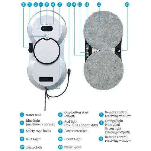 Window Cleaning Robot Large Suction Spray Electric Window Cl