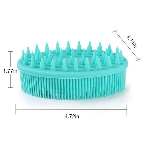 Exfoliating Silicone Body Brush,2 in 1 Bath and Shampoo Brus