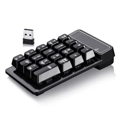 2.4G Numeric Keypad Silent 19 Keys USB Keypads, Portable Fin
