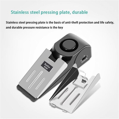 Wireless Security System Door Stop Alarm Stainless Steel Lev