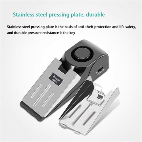 Wireless Security System Door Stop Alarm Stainless Steel Lev