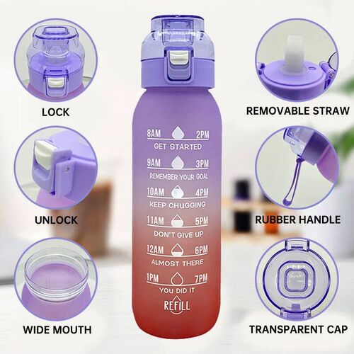 1L Air Flavored Water Bottle Air Flavor Up with Straw Scent
