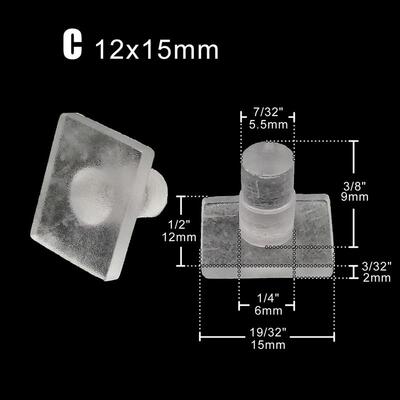 24pcs Soft Clear Transparent Rubber Embedded Furniture Table