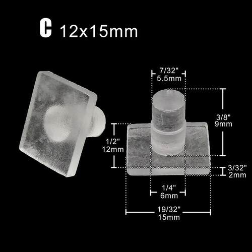 24pcs Soft Clear Transparent Rubber Embedded Furniture Table