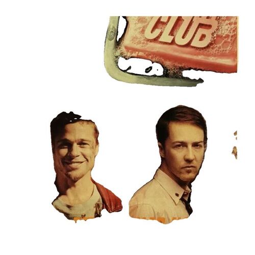 Retro Movie Posters Film Fight Club Kraft Paper Print Poster