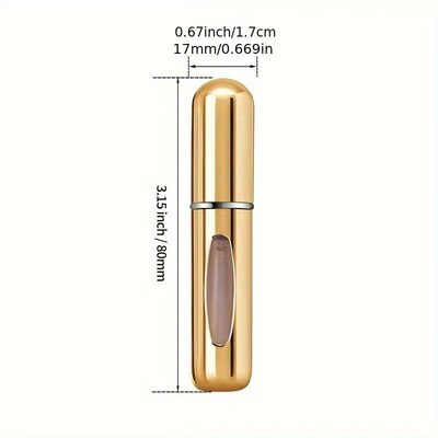 6 Portable Spray Bottles Travel Size 5ml Self-Priming Bottom