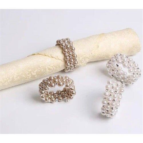 Wedding Pearl Napkin Rings Napkins Holders For Dinners