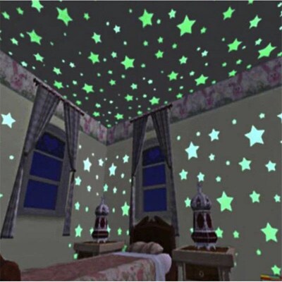 50pcs/bag 3cm Luminous Star ers Bedroom Sofa Fluorescent Pai