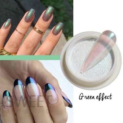 Aurora Mirror Nails Powder Solid Glitter Fairy Chrome Pigmen