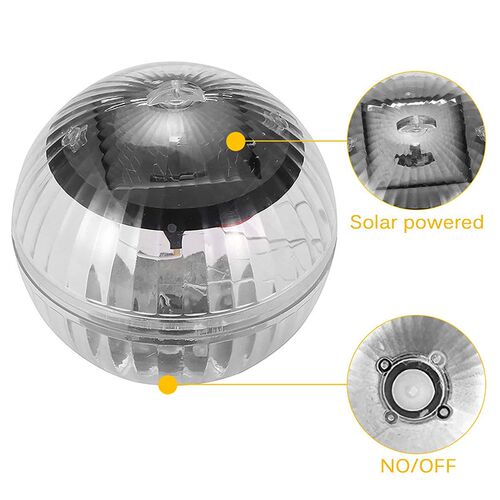Outdoor Floating Underwater Ball Lamp Solar Powered Color Ch