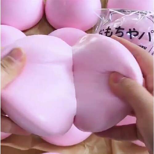 Squishy Simulated Pink Buns Squeeze Toy Soft Sss Relief