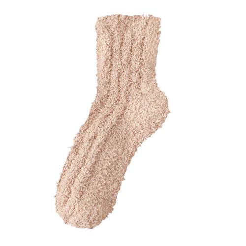 Socks for couples in winter with plush looped floor socks