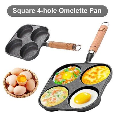 4 Hole Omelet Pan Egg Frying Pan Granite Coating Omelette