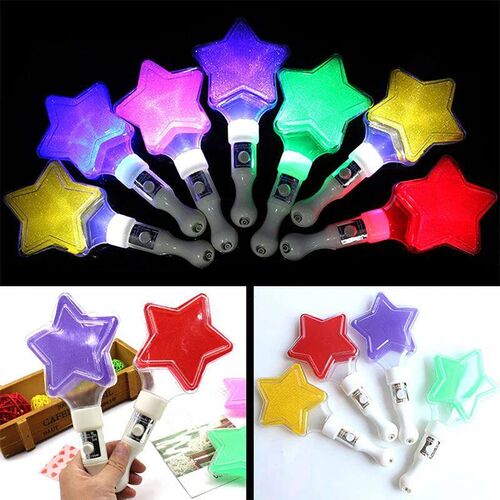 1Pc Colors Change LED Glow  Heart Star Shape Luminous Concer