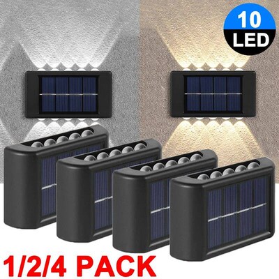 10LED Solar Wall Lights Outdoor Waterproof Security LED Ligh