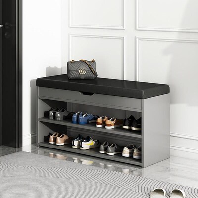 Home shoe changing stool Door shoe cabinet storage shoe rack