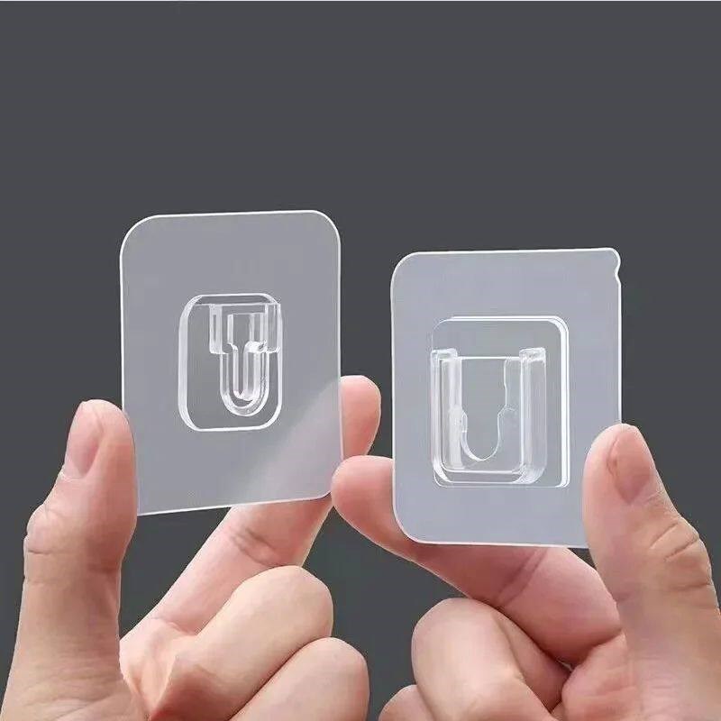 10/5 Pairs Double Sided Adhesive Wall Hooks Invisible Tracel