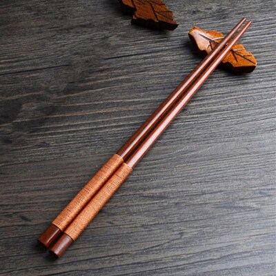 Handmade Japanese Natural Chestnut Wood Sushi Chopsticks Set