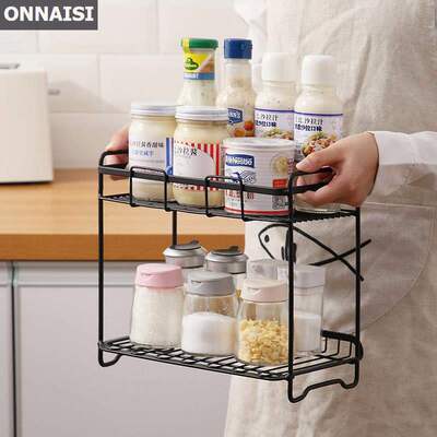 The shelf spice rack supplies household necessities