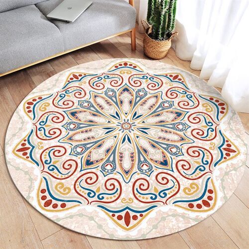 Nordic Modern Plush Floor Rug Round Area Carpet For Living