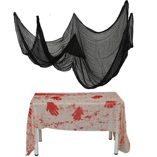 Halloween decoration Plasma fake blood Black spider web gauz