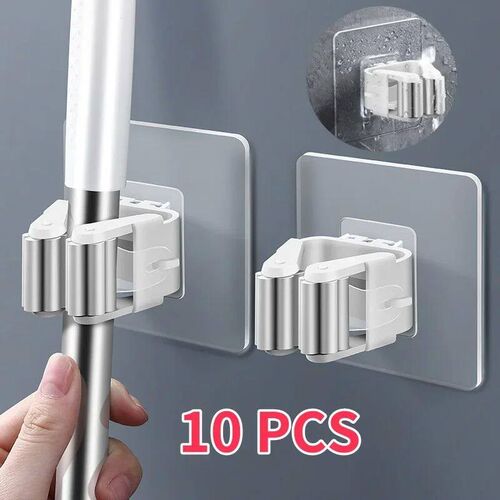 Self-adhesive Mop Holder Broom Stand Wall Mounted Mop Suppor