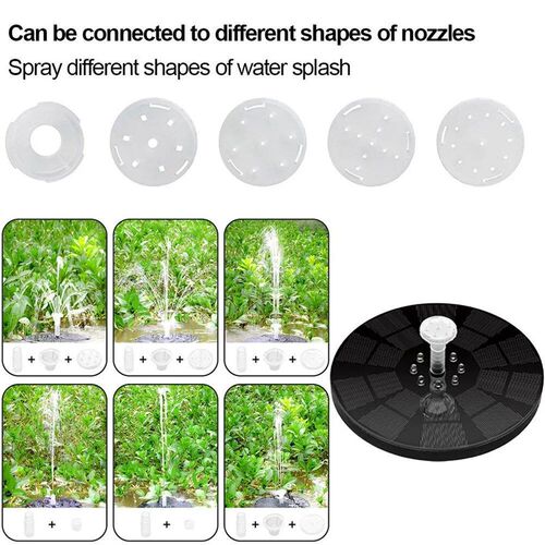 Solar Floating Fountain Water Pump with/NO LED Lights for Bi