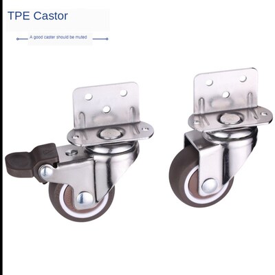 4pcs Furniture Casters Wheels Soft Rubber Swivel Caster Quit